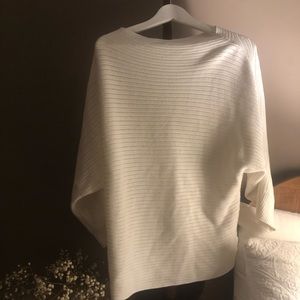 White cotton Brooks Brothers sweater